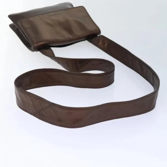 CHANEL Shoulder Bag Leather Bronze Gold CC Auth 93241 - Picture 7 of 15